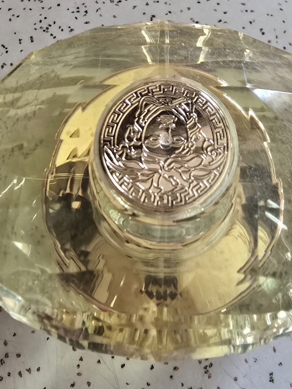 Versace Yellow Diamond Eau de Toilette Bottle with Gold Accents
